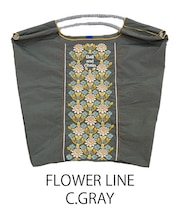 【Ball＆Chain/ボールアンドチェーン】FLOWER LINE(M) 刺繍エコバッグ