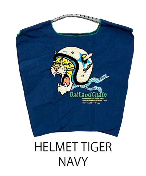 【Ball＆Chain/ボールアンドチェーン】HELMET TIGER(M) 刺繍エコバッグ