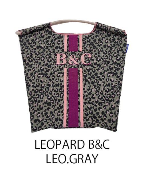 【Ball＆Chain/ボールアンドチェーン】LEOPARD B&C(M) 刺繍エコバッグ