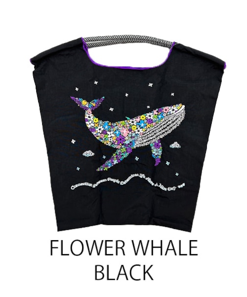 【Ball＆Chain/ボールアンドチェーン】FWM FLOWER WHALE(M) 刺繍エコバッグ