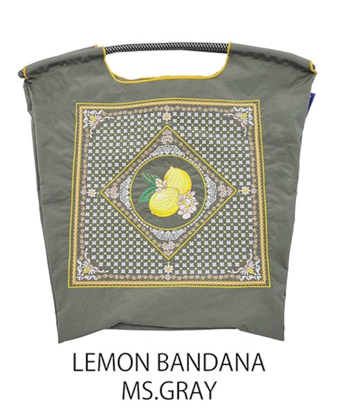 【Ball＆Chain/ボールアンドチェーン】LEMON BANDANA(M) 刺繍エコバッグ