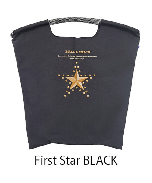 【Ball＆Chain/ボールアンドチェーン】fast Star(M) 刺繍エコバッグ