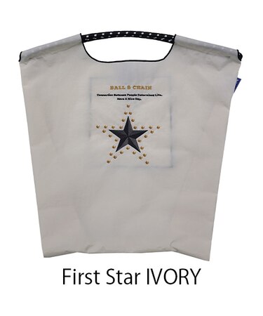 【Ball＆Chain/ボールアンドチェーン】fast Star(M) 刺繍エコバッグ
