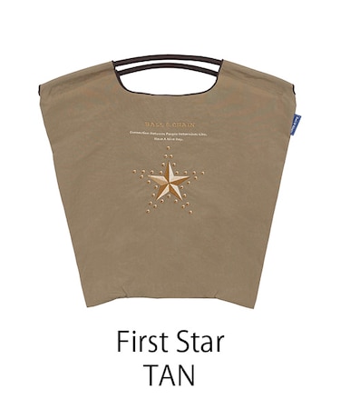 【Ball&Chain/ボールアンドチェーン】fast Star(M) 刺繍エコバッグ