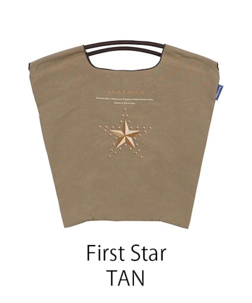 【Ball&Chain/ボールアンドチェーン】fast Star(M) 刺繍エコバッグ