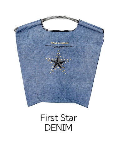 【Ball&Chain/ボールアンドチェーン】fast Star(M) 刺繍エコバッグ