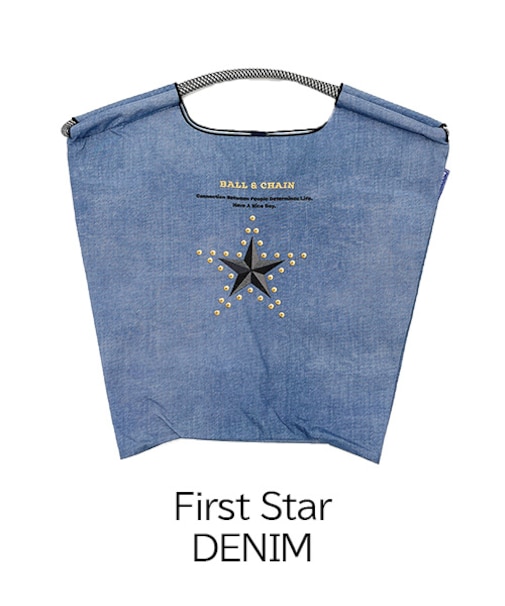 【Ball&Chain/ボールアンドチェーン】fast Star(M) 刺繍エコバッグ