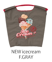 【Ball＆Chain/ボールアンドチェーン】NEW icecream(M) 刺繍エコバッグ