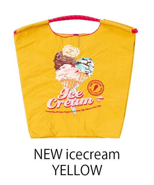 【Ball＆Chain/ボールアンドチェーン】NEW icecream(M) 刺繍エコバッグ