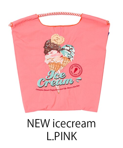 【Ball＆Chain/ボールアンドチェーン】NEW icecream(M) 刺繍エコバッグ
