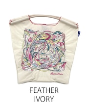 【Ball＆Chain/ボールアンドチェーン】FEATHER(M) 刺繍エコバッグ