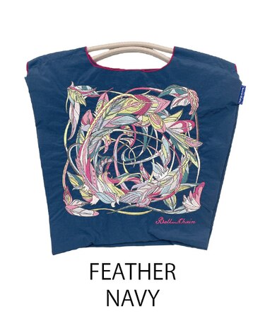 【Ball＆Chain/ボールアンドチェーン】FEATHER(M) 刺繍エコバッグ