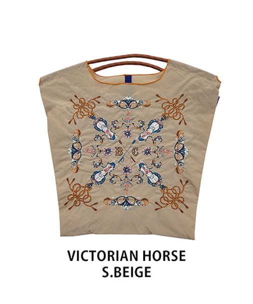 【Ball＆Chain/ボールアンドチェーン】VICTORIAN HORSE(M) 刺繍エコバッグ