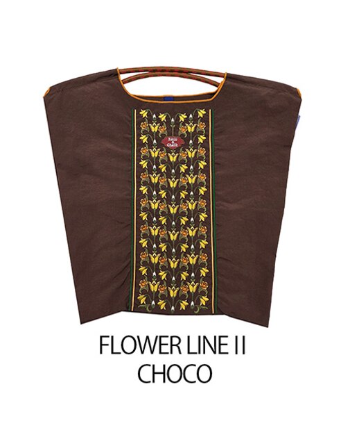 【Ball＆Chain/ボールアンドチェーン】FLOWER LINE||(M) 刺繍エコバッグ