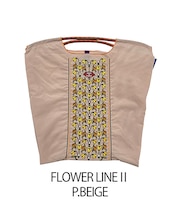 【Ball＆Chain/ボールアンドチェーン】FLOWER LINE||(M) 刺繍エコバッグ