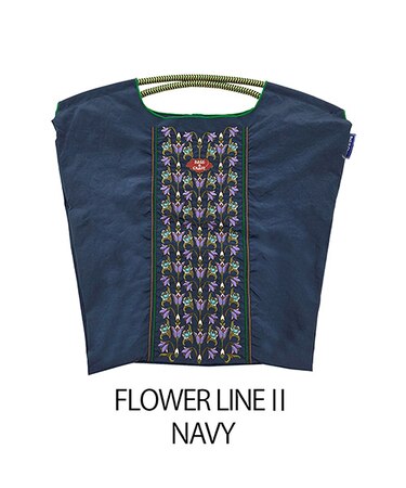 【Ball＆Chain/ボールアンドチェーン】FLOWER LINE||(M) 刺繍エコバッグ