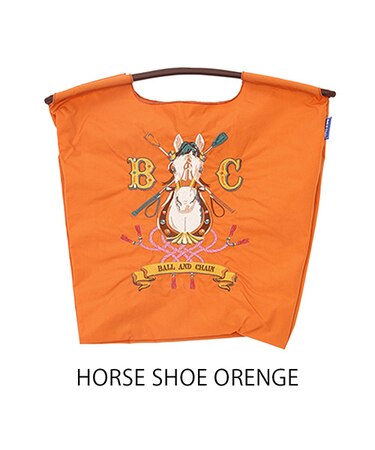 【Ball＆Chain/ボールアンドチェーン】HORSE SHOE(M) 刺繍エコバッグ