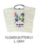 【Ball＆Chain/ボールアンドチェーン】FBL FLOWER BUTTERFLY(L)刺繍エコバッグ