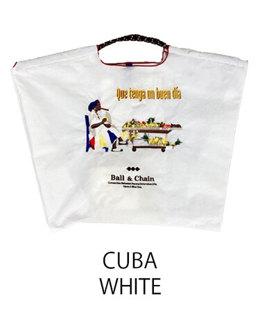 【Ball＆Chain/ボールアンドチェーン】CUBA(L) 刺繍エコバッグ