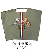 【Ball＆Chain/ボールアンドチェーン】TWIN HORSE(L) 刺繍エコバッグ