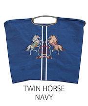 【Ball＆Chain/ボールアンドチェーン】TWIN HORSE(L) 刺繍エコバッグ