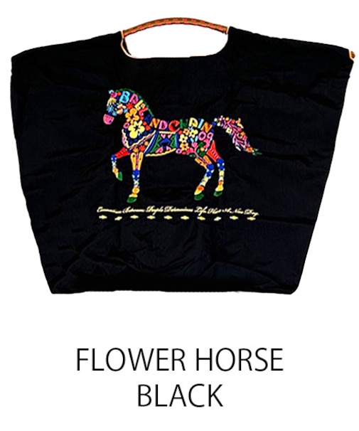 【Ball＆Chain/ボールアンドチェーン】FHL FLOWER HORSE(L) 刺繍エコバッグ