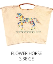 【Ball＆Chain/ボールアンドチェーン】FHL FLOWER HORSE(L) 刺繍エコバッグ