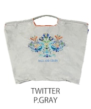 【Ball＆Chain/ボールアンドチェーン】TWITTER柄(L)刺繍エコバッグ