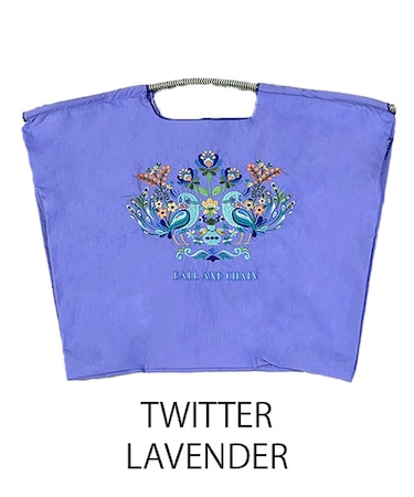 【Ball＆Chain/ボールアンドチェーン】TWITTER柄(L)刺繍エコバッグ