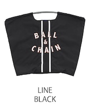 【Ball＆Chain/ボールアンドチェーン】LINE刺繍(L) 刺繍エコバッグ