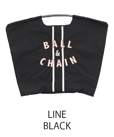 【Ball＆Chain/ボールアンドチェーン】LINE刺繍(L) 刺繍エコバッグ