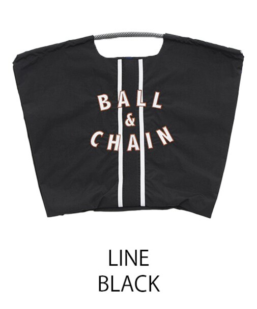 【Ball＆Chain/ボールアンドチェーン】LINE刺繍(L) 刺繍エコバッグ
