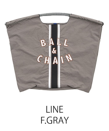 【Ball＆Chain/ボールアンドチェーン】LINE刺繍(L) 刺繍エコバッグ