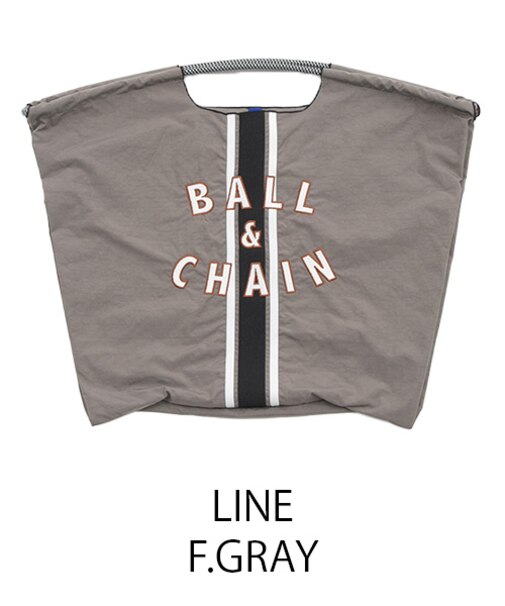 【Ball＆Chain/ボールアンドチェーン】LINE刺繍(L) 刺繍エコバッグ