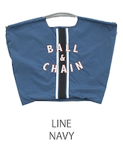 【Ball＆Chain/ボールアンドチェーン】LINE刺繍(L) 刺繍エコバッグ
