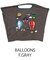 【Ball＆Chain/ボールアンドチェーン】BALLOONS(L) 刺繍エコバッグ
