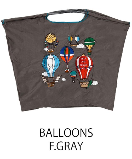 【Ball＆Chain/ボールアンドチェーン】BALLOONS(L) 刺繍エコバッグ