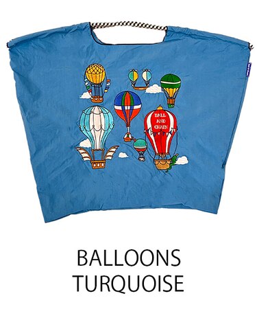 【Ball＆Chain/ボールアンドチェーン】BALLOONS(L) 刺繍エコバッグ