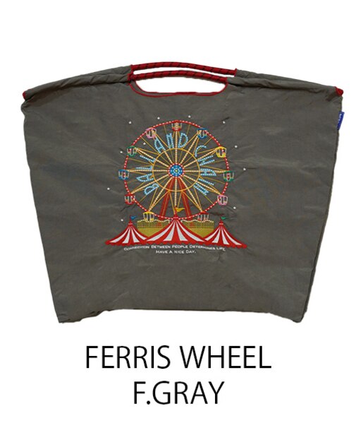 【Ball＆Chain/ボールアンドチェーン】FERRIS WHEEL(L) 刺繍エコバッグ
