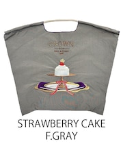 【Ball＆Chain/ボールアンドチェーン】STRAWBERRY CAKE(L) 刺繍エコバッグ
