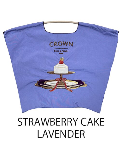 【Ball＆Chain/ボールアンドチェーン】STRAWBERRY CAKE(L) 刺繍エコバッグ