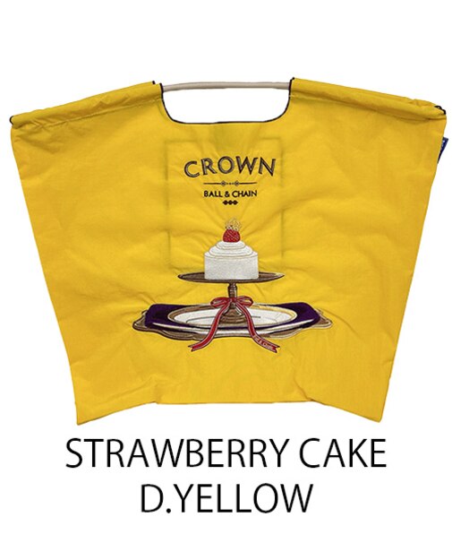 【Ball＆Chain/ボールアンドチェーン】STRAWBERRY CAKE(L) 刺繍エコバッグ