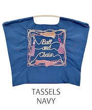 【Ball＆Chain/ボールアンドチェーン】TASSELS(L) 刺繍エコバッグ