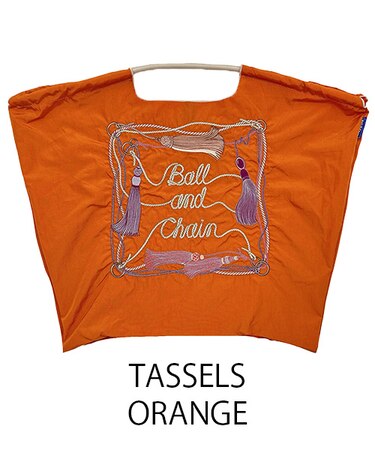 【Ball＆Chain/ボールアンドチェーン】TASSELS(L) 刺繍エコバッグ