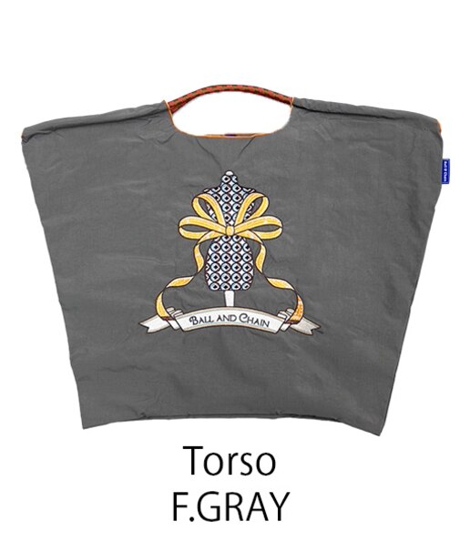 【Ball＆Chain/ボールアンドチェーン】Torso(L) 刺繍エコバッグ