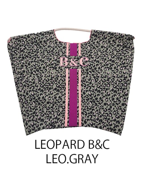 【Ball＆Chain/ボールアンドチェーン】LEOPARD B&C(L) 刺繍エコバッグ