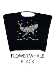 【Ball＆Chain/ボールアンドチェーン】FWL FLOWER WHALE(L) 刺繍エコバッグ