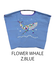 【Ball＆Chain/ボールアンドチェーン】FWL FLOWER WHALE(L) 刺繍エコバッグ