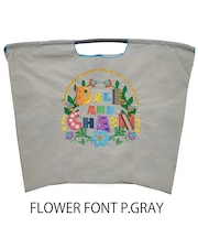 【Ball＆Chain/ボールアンドチェーン】FLOWER FONT(L) 刺繍エコバッグ