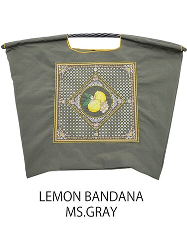 【Ball＆Chain/ボールアンドチェーン】LEMON BANDANA(L) 刺繍エコバッグ